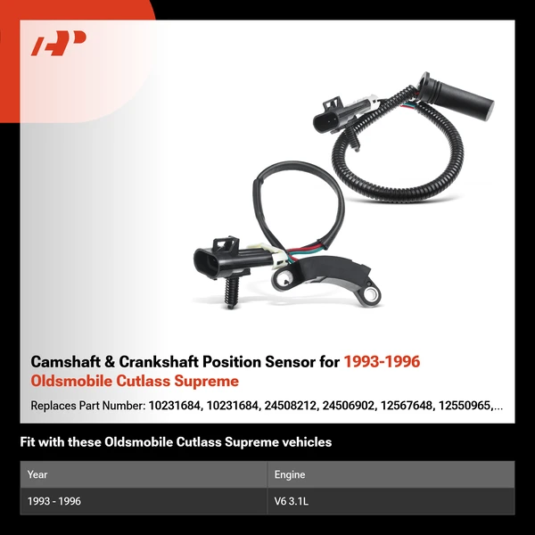 Camshaft & Crankshaft Position Sensor for 1993-1996 Oldsmobile Cutlass Supreme