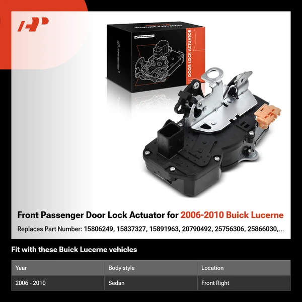 Front Passenger Door Lock Actuator for 2006-2010 Buick Lucerne