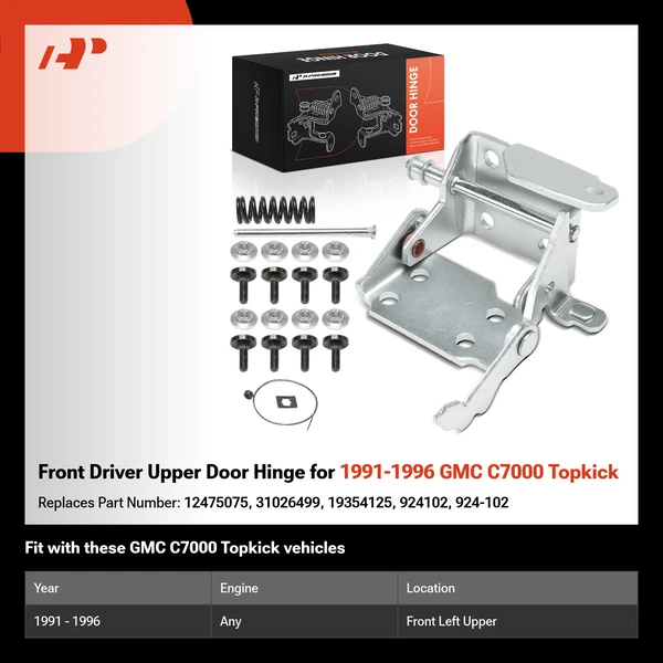 Front Driver Upper Door Hinge for 1991-1996 GMC C7000 Topkick