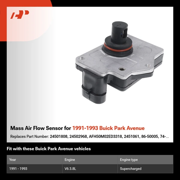 Mass Air Flow Sensor for 1991-1993 Buick Park Avenue