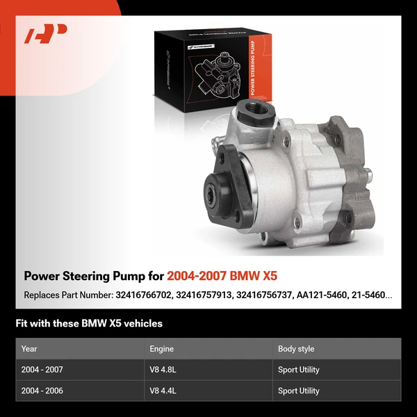 Power Steering Pump for 2004-2007 BMW X5