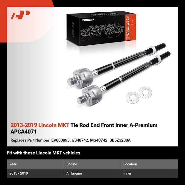 2013-2019 Lincoln MKT Tie Rod End Front Inner A-Premium APCA4071