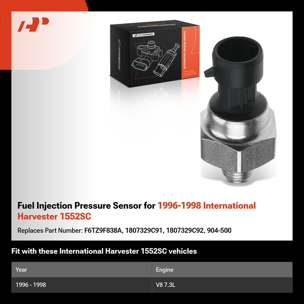 Fuel Injection Pressure Sensor for 1996-1998 International Harvester 1552SC