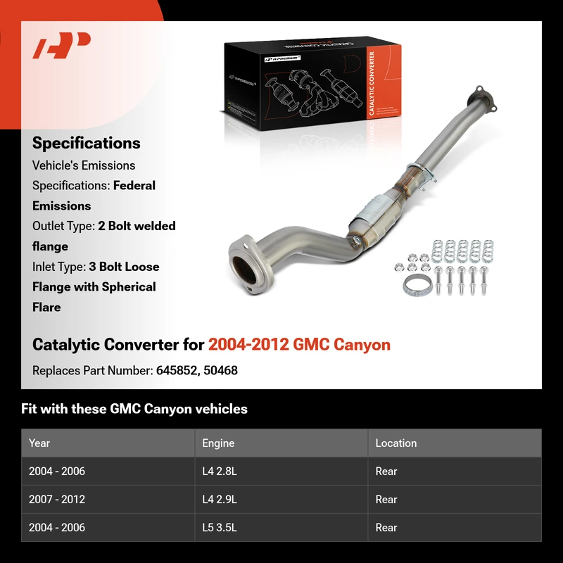 Catalytic Converter for 2004-2012 GMC Canyon