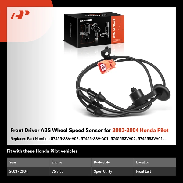 Front Driver ABS Wheel Speed Sensor for 2003-2004 Honda Pilot