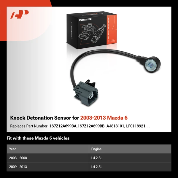 Knock Detonation Sensor for 2003-2013 Mazda 6