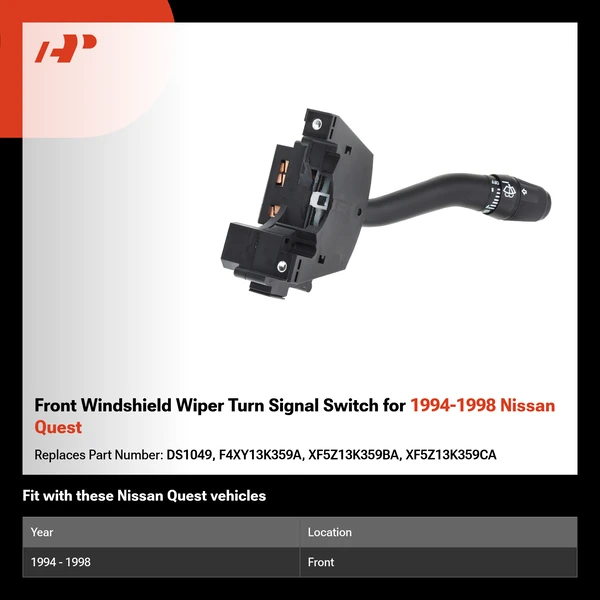 Front Windshield Wiper Turn Signal Switch for 1994-1998 Nissan Quest