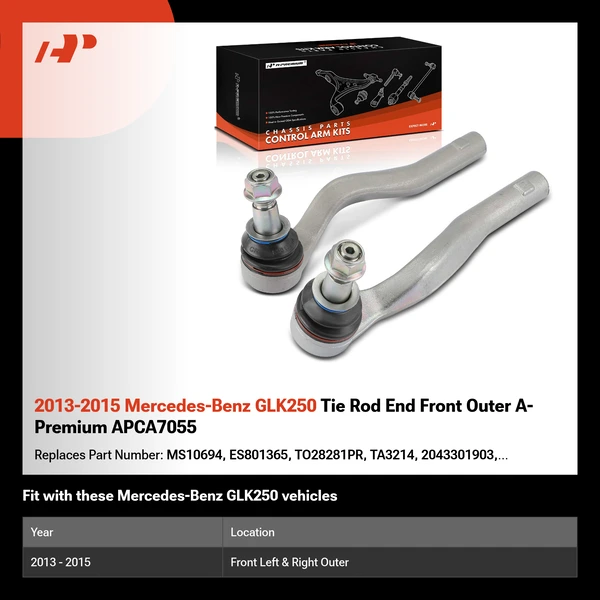 2013-2015 Mercedes-Benz GLK250 Tie Rod End Front Outer A-Premium APCA7055