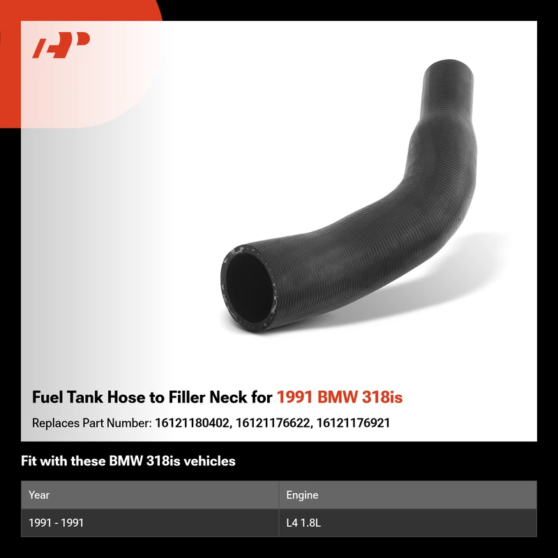 Fuel Tank Hose to Filler Neck for 1991 BMW 318is
