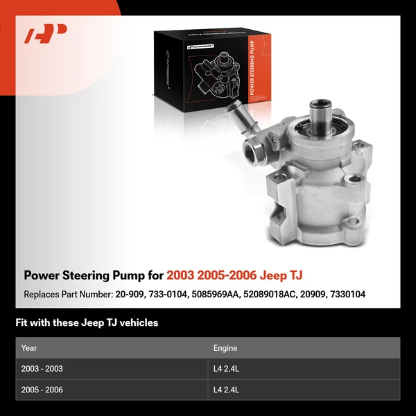 Power Steering Pump for 2003 2005-2006 Jeep TJ