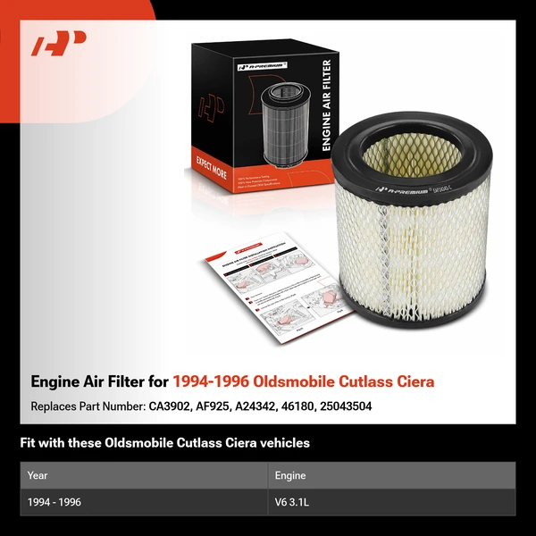 Engine Air Filter for 1994-1996 Oldsmobile Cutlass Ciera