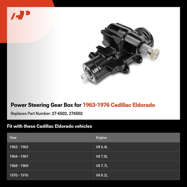 Power Steering Gear Box for 1963-1976 Cadillac Eldorado