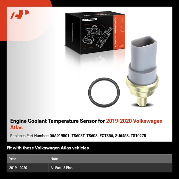 Engine Coolant Temperature Sensor for 2019-2020 Volkswagen Atlas