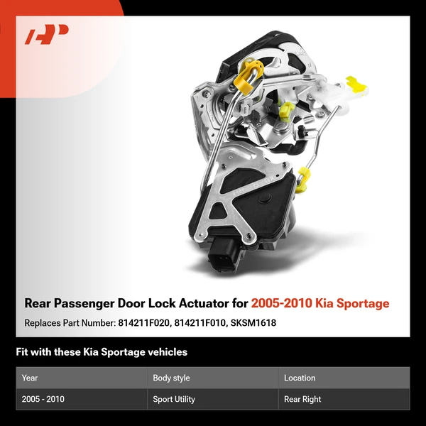 Rear Passenger Door Lock Actuator for 2005-2010 Kia Sportage