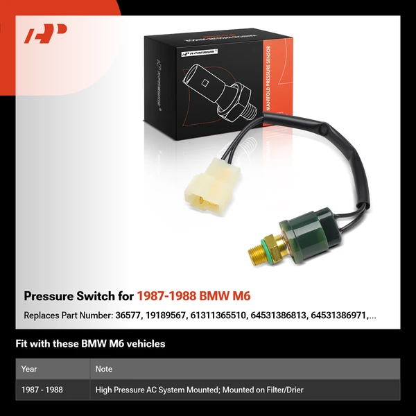 Pressure Switch for 1987-1988 BMW M6