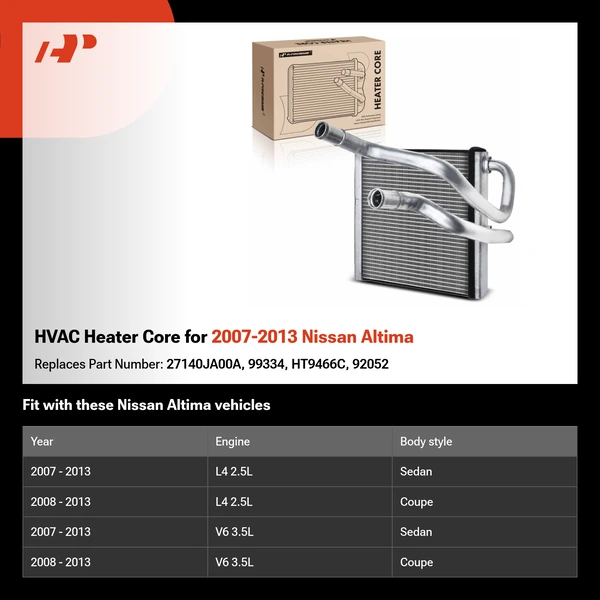 HVAC Heater Core for 2007-2013 Nissan Altima