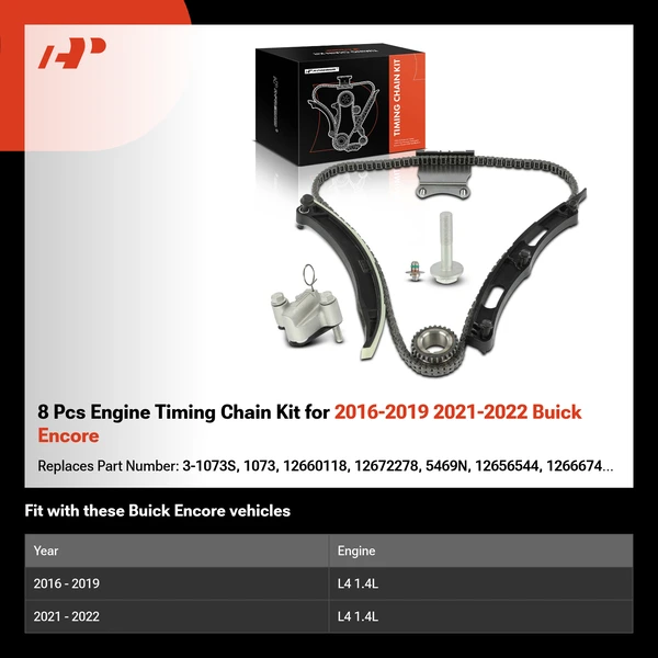8 Pcs Engine Timing Chain Kit for 2016-2019 2021-2022 Buick Encore