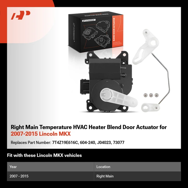 Right Main Temperature HVAC Heater Blend Door Actuator for 2007-2015 Lincoln MKX