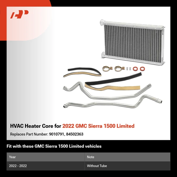 HVAC Heater Core for 2022 GMC Sierra 1500 Limited
