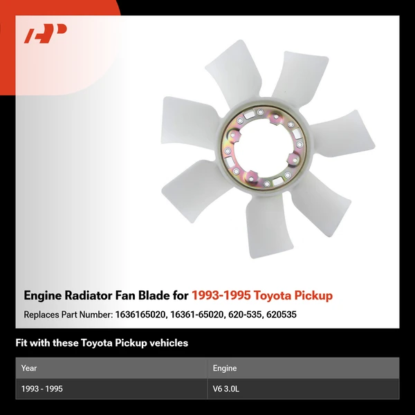 Engine Radiator Fan Blade for 1993-1995 Toyota Pickup