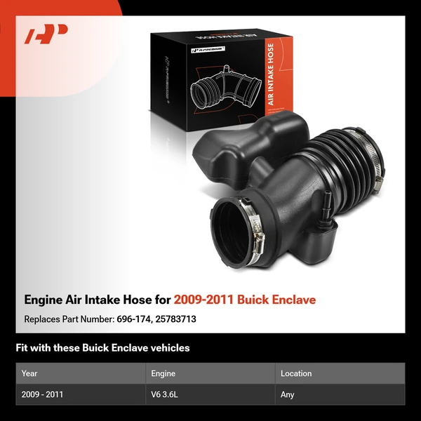 Engine Air Intake Hose for 2009-2011 Buick Enclave