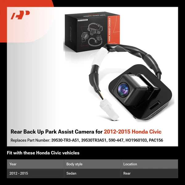 Rear Back Up Park Assist Camera for 2012-2015 Honda Civic
