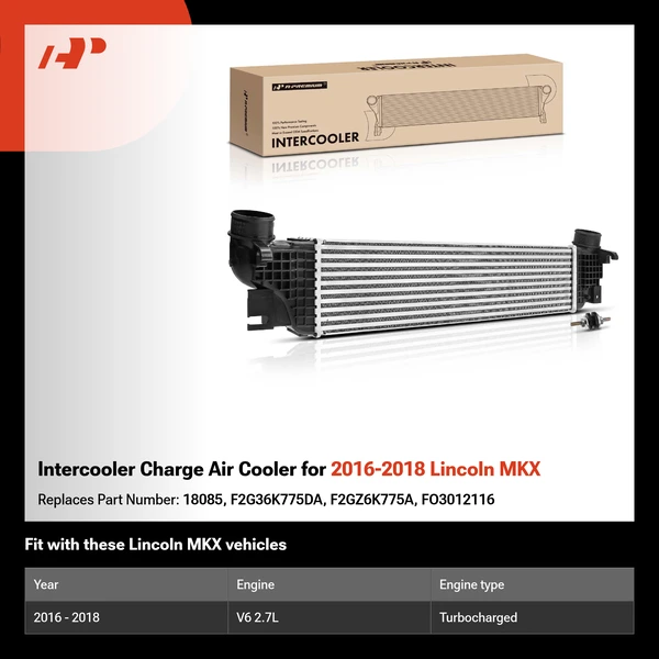 Intercooler Charge Air Cooler for 2016-2018 Lincoln MKX