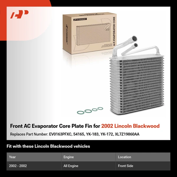 Front AC Evaporator Core Plate Fin for 2002 Lincoln Blackwood