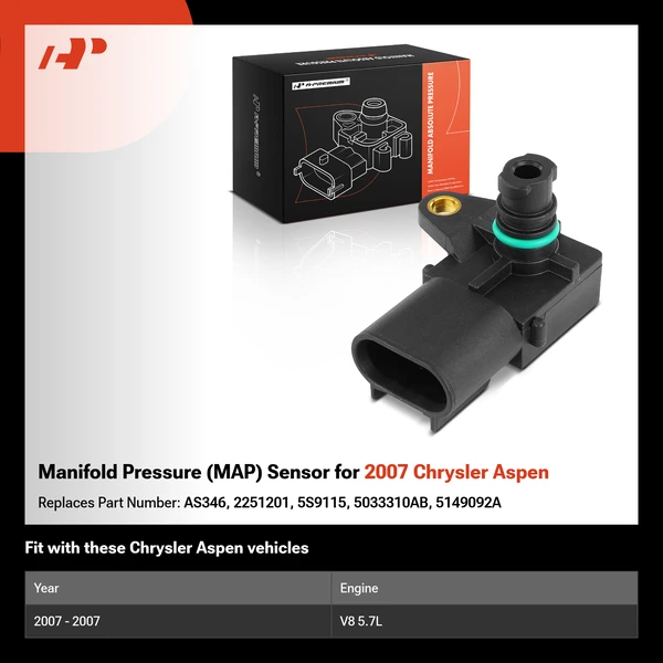 Manifold Pressure (MAP) Sensor for 2007 Chrysler Aspen