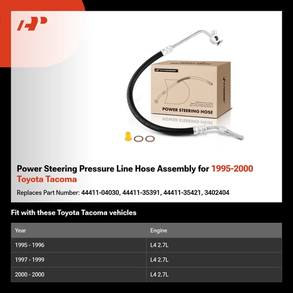 Power Steering Pressure Line Hose Assembly for 1995-2000 Toyota Tacoma