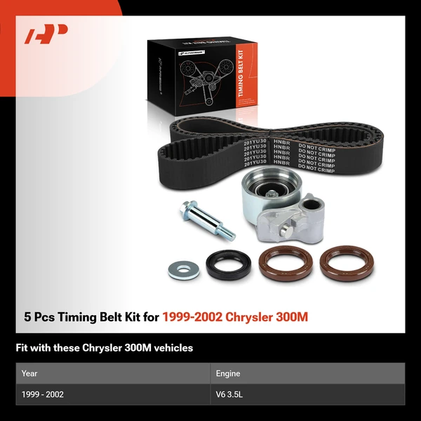 5 Pcs Timing Belt Kit for 1999-2002 Chrysler 300M