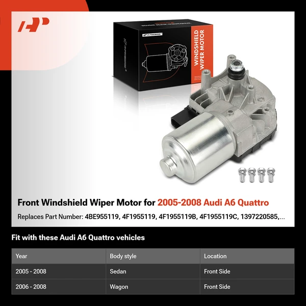 Front Windshield Wiper Motor for 2005-2008 Audi A6 Quattro