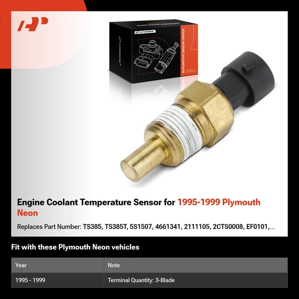 Engine Coolant Temperature Sensor for 1995-1999 Plymouth Neon