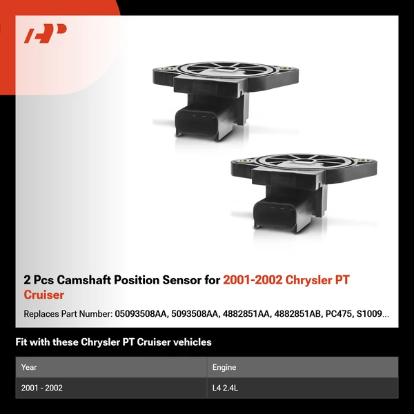2 Pcs Camshaft Position Sensor for 2001-2002 Chrysler PT Cruiser