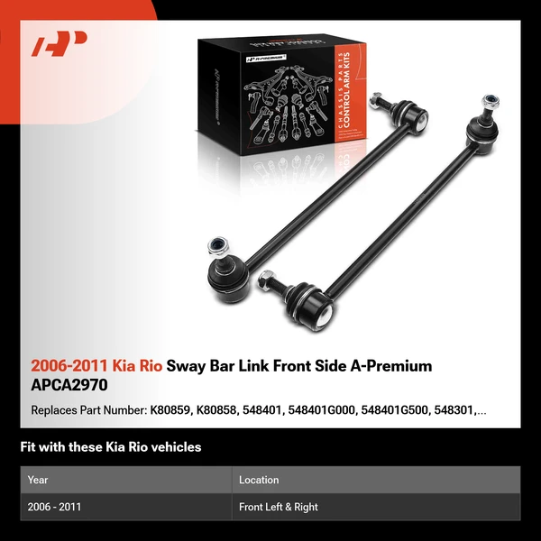 2006-2011 Kia Rio Sway Bar Link Front Side A-Premium APCA2970