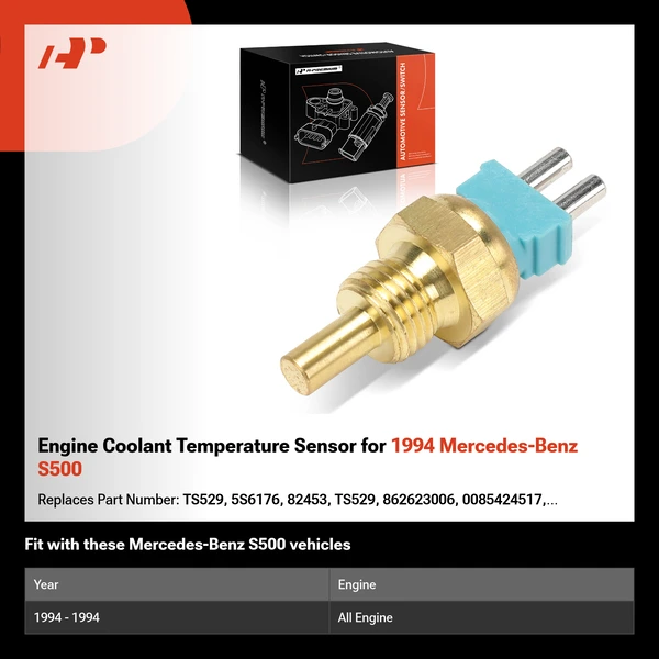 Engine Coolant Temperature Sensor for 1994 Mercedes-Benz S500