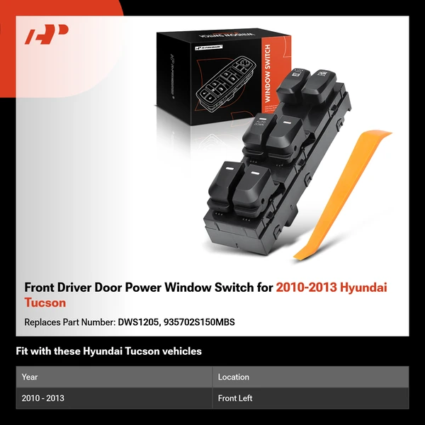 Front Driver Door Power Window Switch for 2010-2013 Hyundai Tucson