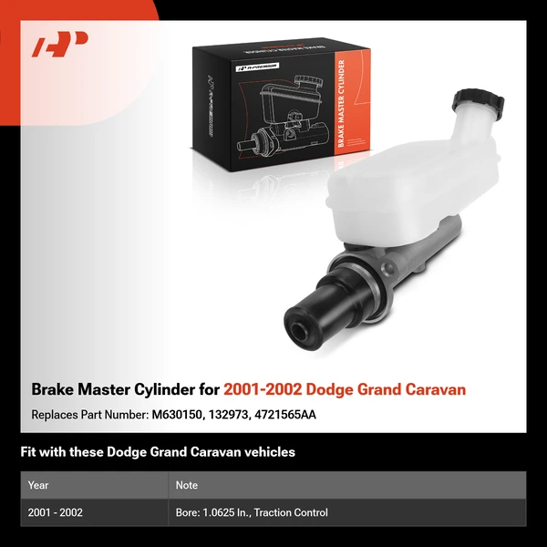 Brake Master Cylinder for 2001-2002 Dodge Grand Caravan