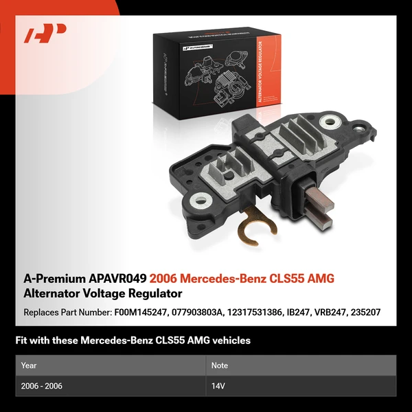 A-Premium APAVR049 2006 Mercedes-Benz CLS55 AMG Alternator Voltage Regulator