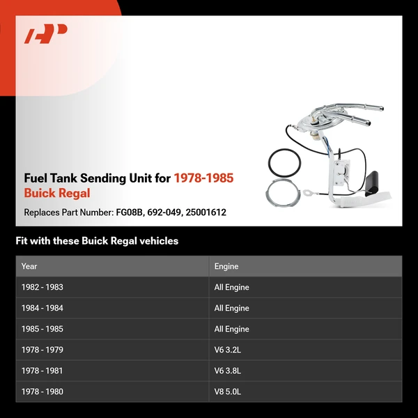 Fuel Tank Sending Unit for 1978-1985 Buick Regal