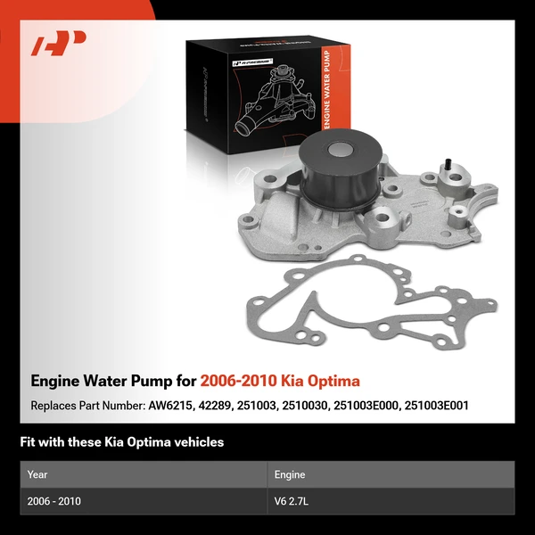 Engine Water Pump for 2006-2010 Kia Optima