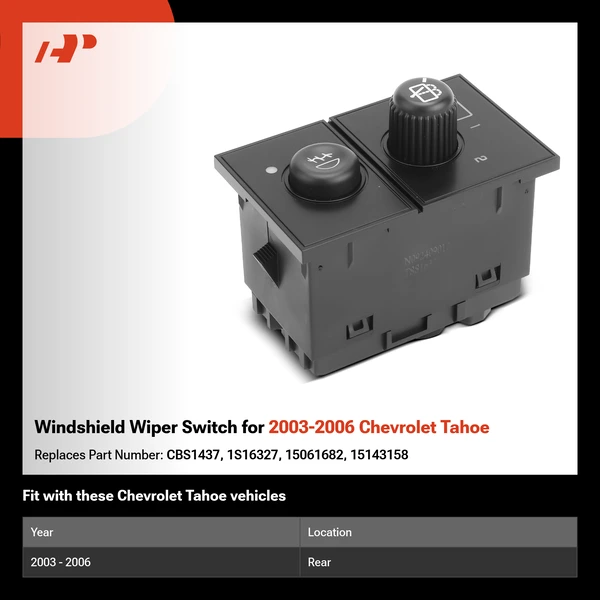 Windshield Wiper Switch for 2003-2006 Chevrolet Tahoe