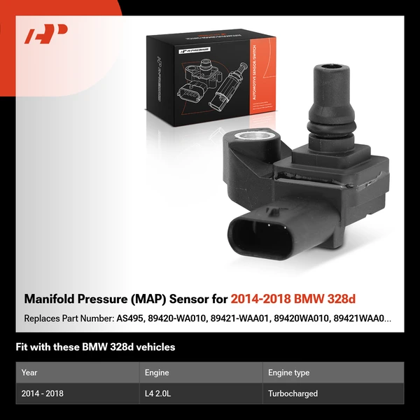 Manifold Pressure (MAP) Sensor for 2014-2018 BMW 328d