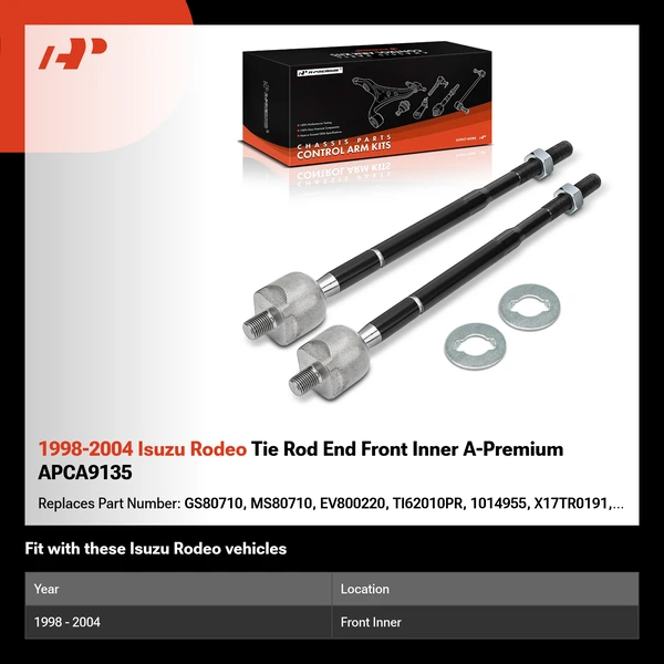 1998-2004 Isuzu Rodeo Tie Rod End Front Inner A-Premium APCA9135