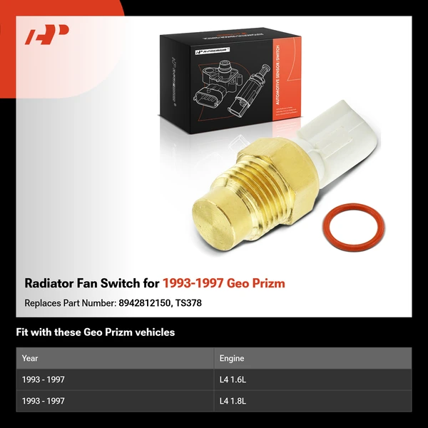 Radiator Fan Switch for 1993-1997 Geo Prizm