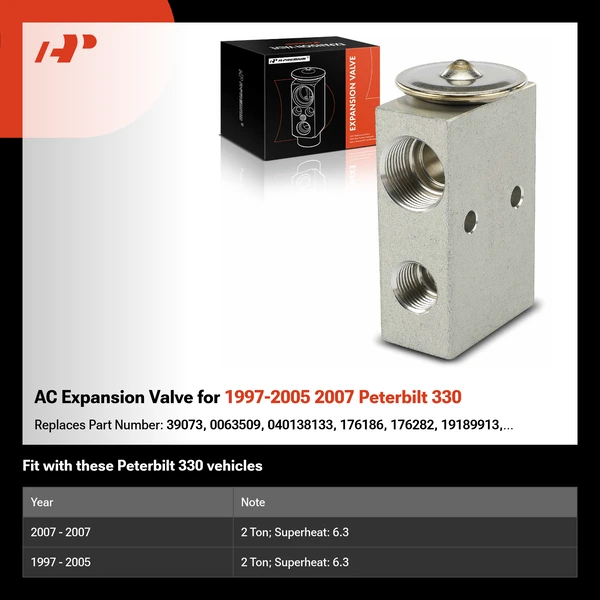 AC Expansion Valve for 1997-2005 2007 Peterbilt 330