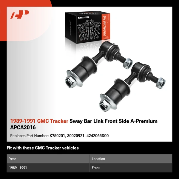 1989-1991 GMC Tracker Sway Bar Link Front Side A-Premium APCA2016
