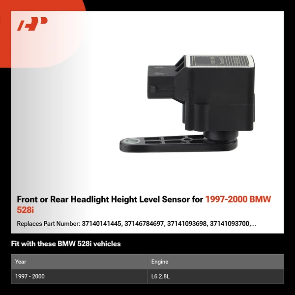 Front or Rear Headlight Height Level Sensor for 1997-2000 BMW 528i