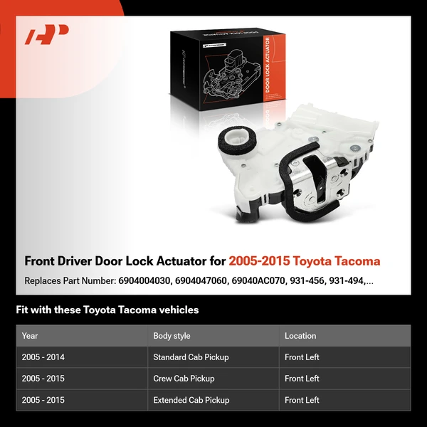 Front Driver Door Lock Actuator for 2005-2015 Toyota Tacoma