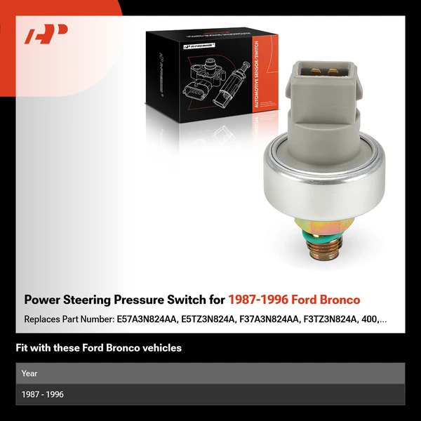 Power Steering Pressure Switch for 1987-1996 Ford Bronco